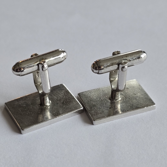 Vintage cuff links O.O. Monogram silver tone Anson cufflinks alphabet - Picture 9 of 10